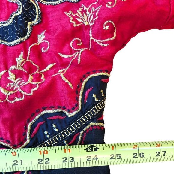 𝅺ja Resorts Vintage 80’s Silk Tassel Kimono Jacket EUC - Picture 7 of 11